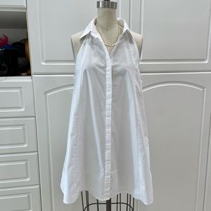 White Poplin Shirt Dress